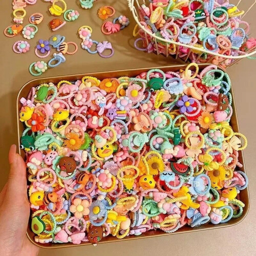 50 Stück Mini-Haargummis für Kinder 1