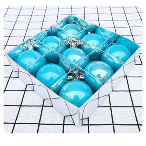 Plastic Pearl Christmas Tree Baubles 9pcs 1