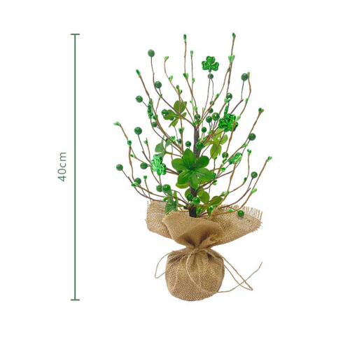 St Patrick's Day Tree Decor - Irish Berry & Shamrock, 40cm 1