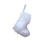 Valkoinen polyesterijoulusukka 19x17x3cm 3