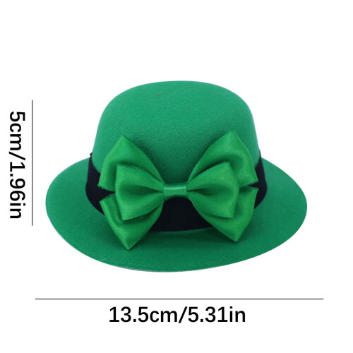 Grønt flosshatt-hårkort til St. Patricks dag 1