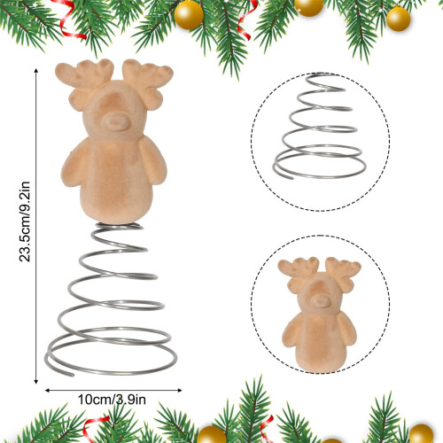 Christmas reindeer tree topper khaki brown 1 piece 2