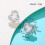 CZ Heart Stud Earrings White Gold Plated 10mm 2