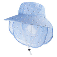 Lightweight Sun Hat Breathable Mesh Lining Water Resistant-Blue