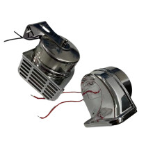 2PCS Auto Horn High Low Note 12V 24V Stainless Steel 110mm Loud