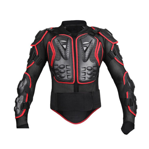 Motorrad-Körperschutzjacken,-schwarz rot 4XL