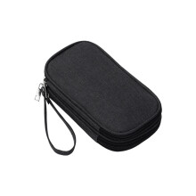 Double Layer Electronics Storage Bag Featuring-Black Small