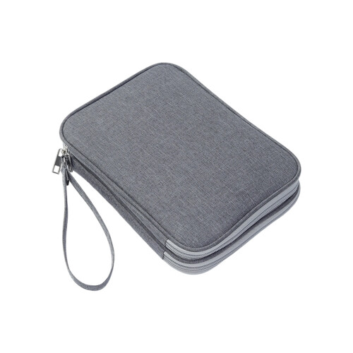Travel Companion Double Layer Electronics Organizers-Gray Large