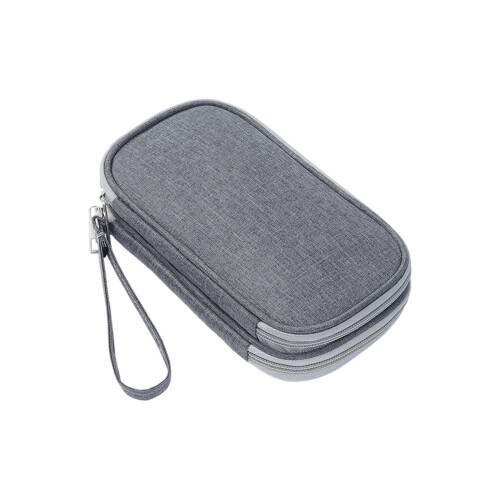 Electronics Storage Bag Includes Mesh Pockets For-Gray Small