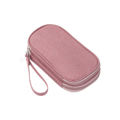 Electronics Storage Bag Includes Mesh Pockets For-Pink Small