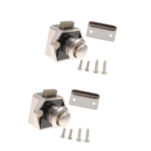 2Pcs Waterproof ABS Drawer Fastener For Camping-Silver bottom