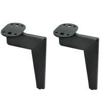 "7" Shaped Cabinet Legs Modern Metal Table Legs For-Black 12cm