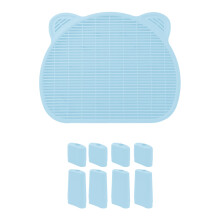 Ergonomic Cats Litter Trapping Mat With Large Platform To-Blue