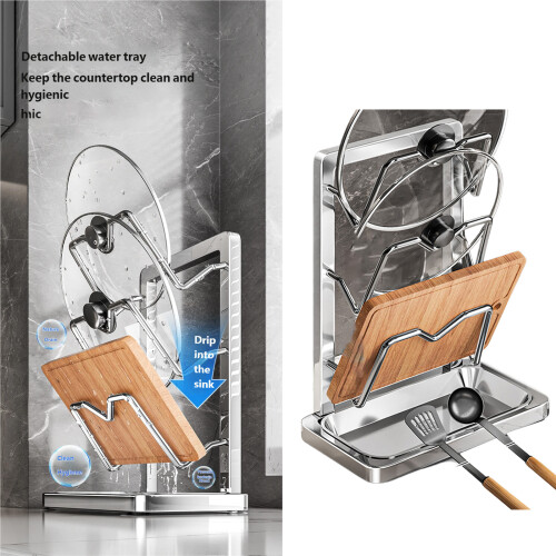 Multipurpose Kitchen Counter Stainless Steel Pot and -3-tier 2 2