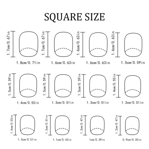 24 Pieces Elegant False Nail Short Nail Covers Strong ABS 2