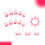 24 Pieces Elegant False Nail Short Nail Covers Strong ABS 5