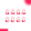 24 Pieces Elegant False Nail Short Nail Covers Strong ABS 6