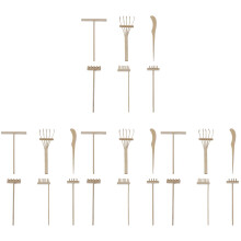 4Ensembles Râteaux Décoratifs Bambou Miniatures Pour Art De Sable