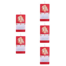 5Pcs 2026 Year Wall Calendars Chinese Lunar Hanging Scrolls