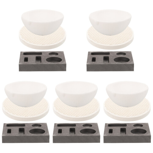 5Sets Durable Graphite Ingot Mold Set for DIY Melting Gold Silver