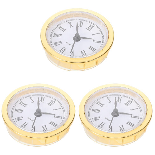 3Pcs Multi Color Retro Clock Head Insert with Durable Quartz Mechanism
