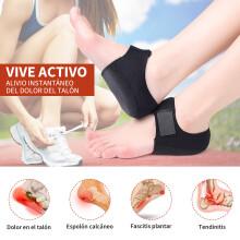 3Pairs Lightweight Black Heel Cups Absorbing Covers