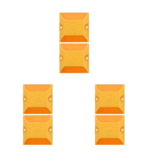 6Pcs High Visibility Yellow Reflectors for Night Safety 1