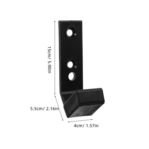 8Pièces Support Mural Barres De Musculation Noir Durable 1