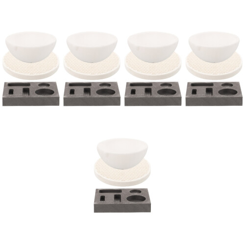 5Sets Durable Graphite Ingot Mold Set for DIY Melting Gold Silver 2