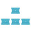4Pcs Plastic Car Film Tool Blue Dual-Sided Vinyl Wrap Squeegee 4