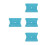 4Pcs Plastic Car Film Tool Blue Dual-Sided Vinyl Wrap Squeegee 5