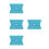 4Pcs Plastic Car Film Tool Blue Dual-Sided Vinyl Wrap Squeegee 6