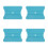 4Pcs Plastic Car Film Tool Blue Dual-Sided Vinyl Wrap Squeegee 7