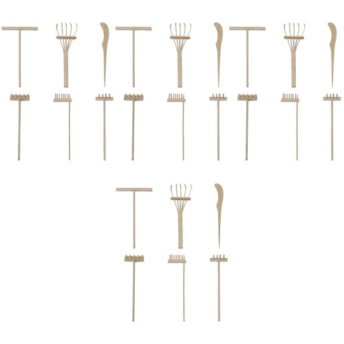 4Ensembles Râteaux Décoratifs Bambou Miniatures Pour Art De Sable 1