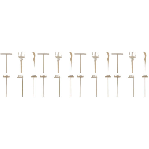4Ensembles Râteaux Décoratifs Bambou Miniatures Pour Art De Sable 2