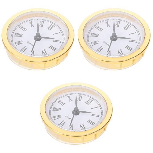 3Pcs Multi Color Retro Clock Head Insert with Durable Quartz Mechanism 1