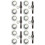 6Sets Polier- Schleifstangen Robust Rostfrei 8