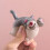 Elastisch kattenfiguur Bureau Companion Entertainment-Khaki 7