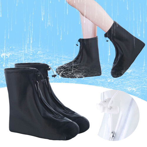 Copriscarpe impermeabili alti con cerniera, unisex,