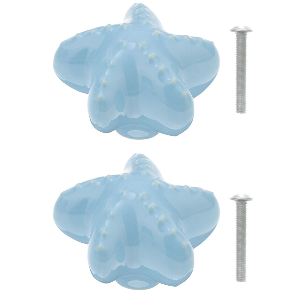Ceramic Star Drawer Knobs 2-Pack 9104899472526