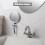 Specchio da bagno antiappannamento con ventosa e gancio 4