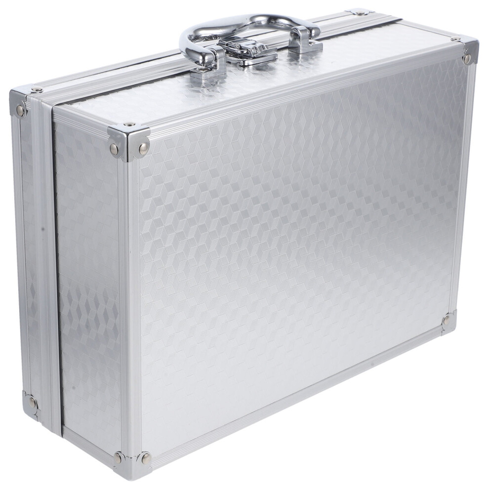 Frcolor Silver Aluminum Tool Storage Case 11.8X8.3x4.3 In 972899369301