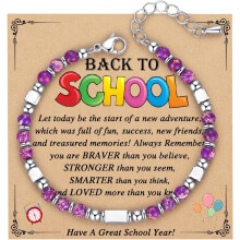 Back to School Bracelet Natural Stone Gift for Girls
