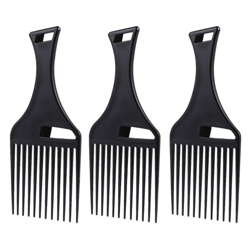 Conjunto de 3 pentes para cabelo afro para desembaraçar e dar volume.