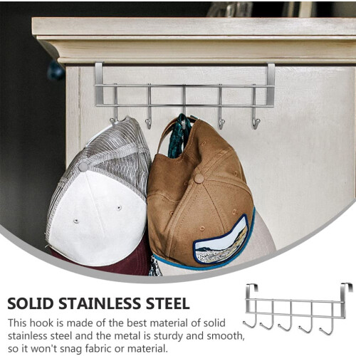 Metal Over-Door Hanger with 5 Hooks – 2 Pack 2