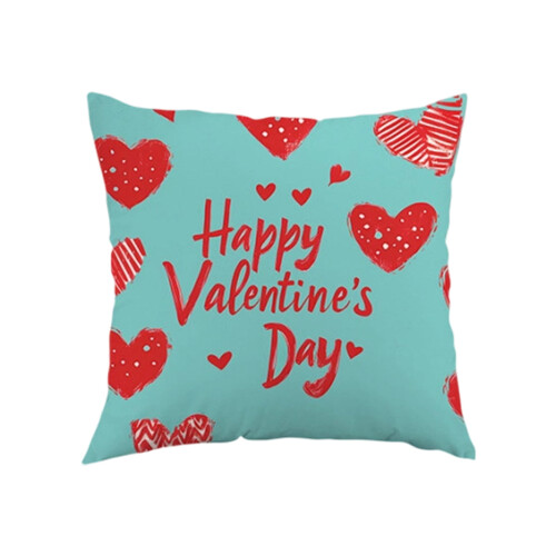 Valentijnskussensloop 45x45cm Hartvormige envelop 'Mine' design