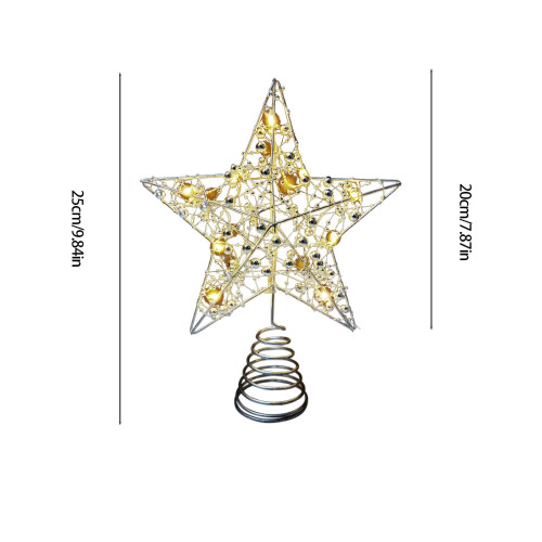 Iron Star Tree Topper with LED Lights, 20cm 2