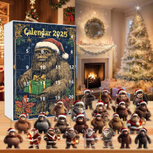 Aftelkalender voor Kerstmis 2025 – 24 babypoppen als kerstversiering