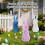 Lapin en peluche violet, décoration de Pâques (1 pièce) 4