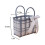 Διάφανη πλαστική υφασμένη τσάντα Tote 40x27x16cm 3